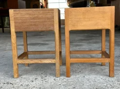 Pamono Mid-Century Danish Oak Cube Flower Tables, 1960s, Set of 2 Hot
