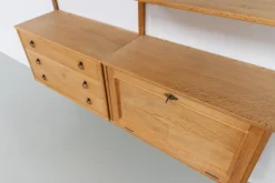 Pamono Mid-Century Danish Oak Shelving System in the style of Kjærnulf, 1960s Sale