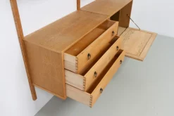 Pamono Mid-Century Danish Oak Shelving System in the style of Kjærnulf, 1960s Sale