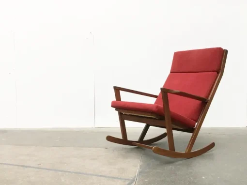 Pamono Mid-Century Danish Rocking Chair by Poul Volther for Frem Røjle Sale