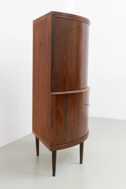 Pamono Mid-Century Danish Rosewood Corner Cabinet with Curved Front, 1960s New