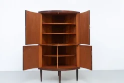 Pamono Mid-Century Danish Rosewood Corner Cabinet with Curved Front, 1960s New