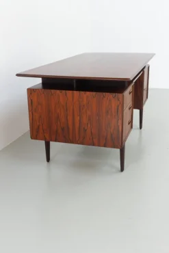 Pamono Mid-Century Danish Rosewood Freestanding Desk with Floating Top, 1960s Best