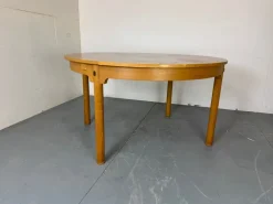Pamono Mid-Century Danish Round Extendable Oak Dining Table by Borge Mogensen for Karl Andersson & Söner, 1950s Discount