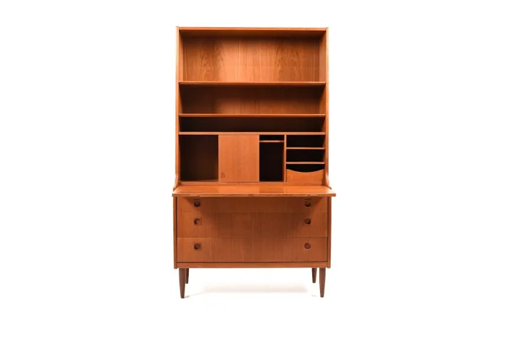 Pamono Mid-Century Danish Secretaire in Teak Hot