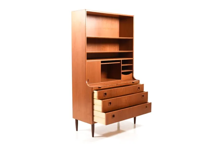 Pamono Mid-Century Danish Secretaire in Teak Hot