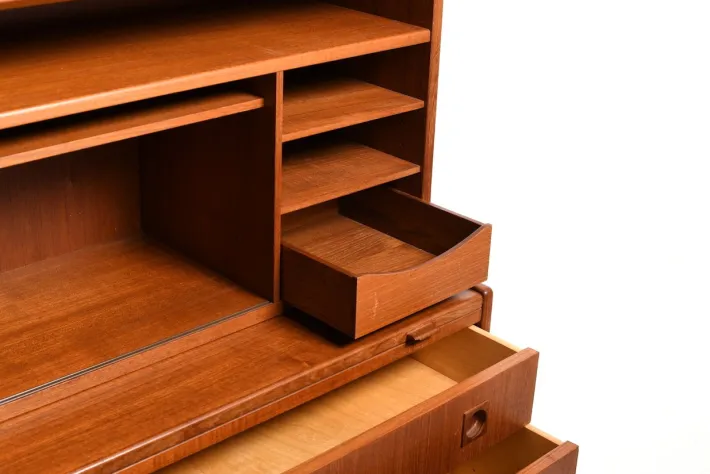 Pamono Mid-Century Danish Secretaire in Teak Hot