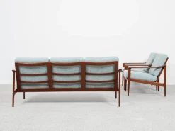 Pamono Mid-Century Danish Sofa Set in Teak attributed to Ib Kofod Larsen, Set of 3 Outlet