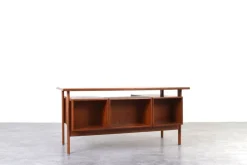 Pamono Mid-Century Danish Teak Executive Desk by Kai Kristiansen for FM Møbler, 1960s Sale