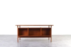 Pamono Mid-Century Danish Teak Executive Desk by Kai Kristiansen for FM Møbler, 1960s Sale