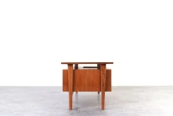 Pamono Mid-Century Danish Teak Executive Desk by Kai Kristiansen for FM Møbler, 1960s Sale