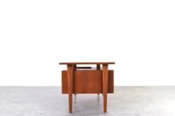 Pamono Mid-Century Danish Teak Executive Desk by Kai Kristiansen for FM Møbler, 1960s Sale