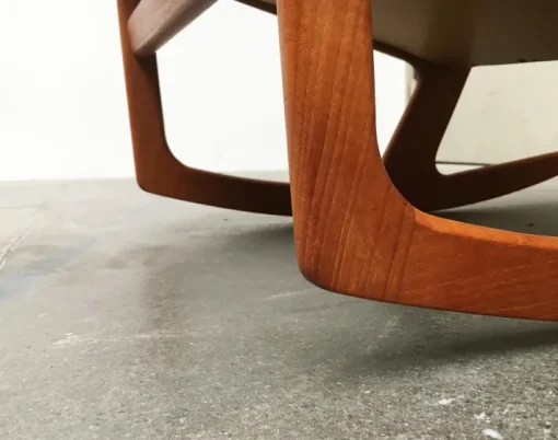 Pamono Mid-Century Danish Teak Model 100 Rocking Chair by Søren Georg Jensen for Kubus Møbler, 1960s Sale