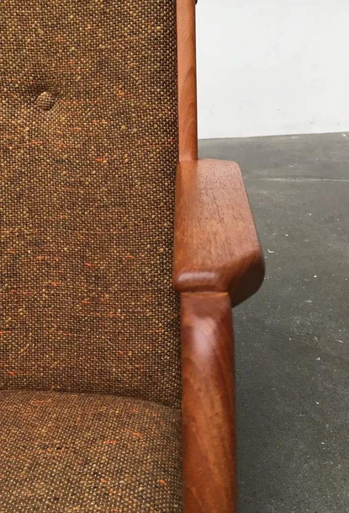 Pamono Mid-Century Danish Teak Model 100 Rocking Chair by Søren Georg Jensen for Kubus Møbler, 1960s Sale