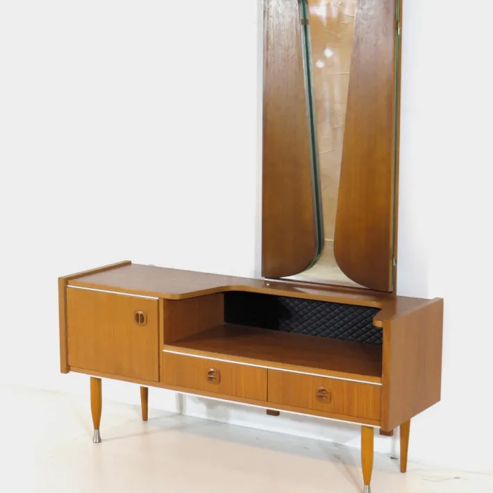 Pamono Mid-Century Design Dressing Table in Teak with Legs, 1960s New