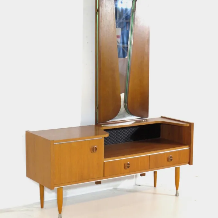 Pamono Mid-Century Design Dressing Table in Teak with Legs, 1960s New