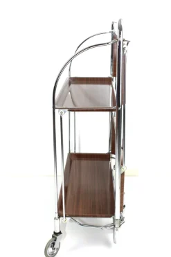 Pamono Mid-Century Dinett Foldable Serving Trolley from Bremshey Solingen, 1960s Hot