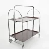 Pamono Mid-Century Dinette Foldable Serving Trolley from Bremshey Solingen, 1950s New