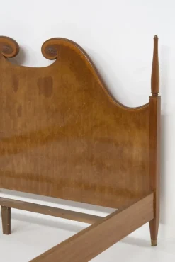 Pamono Mid-Century Double Bed Frame in Wood by Paolo Buffa, 1950s Discount