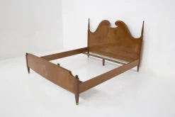 Pamono Mid-Century Double Bed Frame in Wood by Paolo Buffa, 1950s Discount