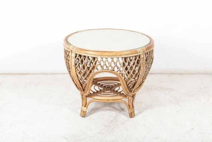 Pamono Mid-Century English Cane or Wicker Conservatory Set, Set of 5 Online