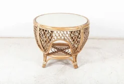 Pamono Mid-Century English Cane or Wicker Conservatory Set, Set of 5 Online