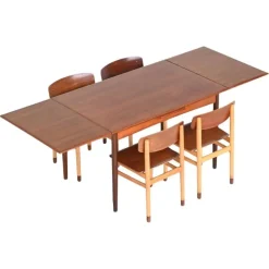 Pamono Mid-Century Extendable Dining Table in Teak by Børge Mogensen, Denmark, 1960s New