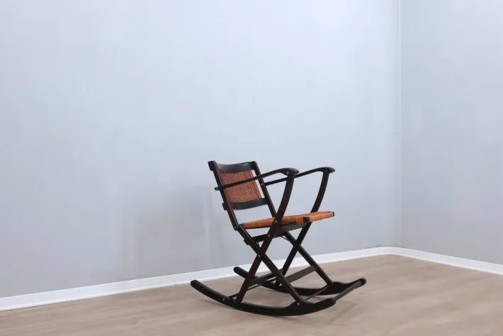 Pamono Mid-Century Folding Rocking Chairs from Fratelli Reguitti, 1950s Discount