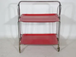 Pamono Mid-Century Folding Serving Trolley from Bremshey, 1960s New