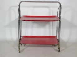 Pamono Mid-Century Folding Serving Trolley from Bremshey, 1960s New
