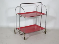 Pamono Mid-Century Folding Serving Trolley from Bremshey, 1960s New