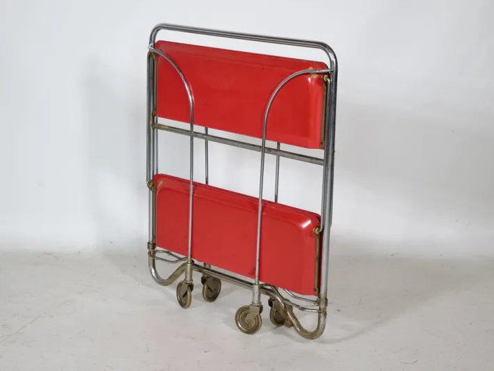 Pamono Mid-Century Folding Serving Trolley from Bremshey, 1960s New