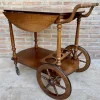 Pamono Mid-Century French Wooden Bar Cart Trolley, 1950s Online