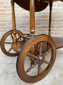 Pamono Mid-Century French Wooden Bar Cart Trolley, 1950s Online