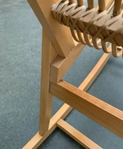 Pamono Mid-Century German Rattan Rocking Chair from Deutschen Werkstätten Hellerau, 1960s