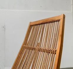 Pamono Mid-Century German Rattan Rocking Chair from Deutschen Werkstätten Hellerau, 1960s