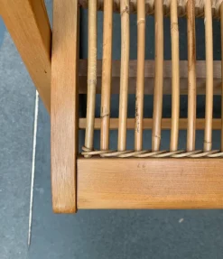 Pamono Mid-Century German Rattan Rocking Chair from Deutschen Werkstätten Hellerau, 1960s