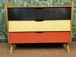 Pamono Mid-Century German Red, Yellow and Black Formica Shoe Cabinet, 1950s Hot