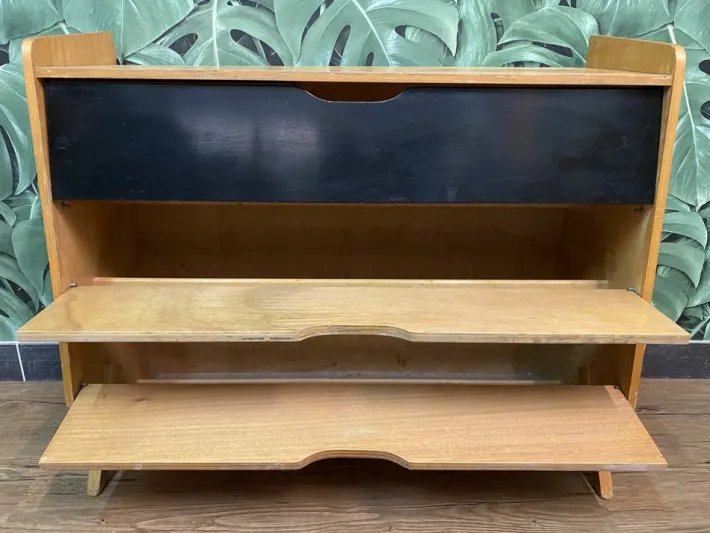 Pamono Mid-Century German Red, Yellow and Black Formica Shoe Cabinet, 1950s Hot