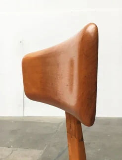 Pamono Mid-Century German Wooden Swivel Chair from Sedus