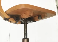 Pamono Mid-Century German Wooden Swivel Chair from Sedus