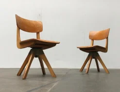 Pamono Mid-Century German Wooden Children Swivel Chair from Casala Outlet