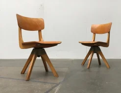 Pamono Mid-Century German Wooden Children Swivel Chair from Casala Outlet