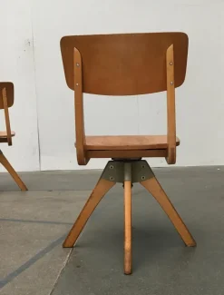 Pamono Mid-Century German Wooden Children Swivel Chair from Casala Outlet