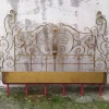 Pamono Mid-Century Gold Wrought Iron Headboard, 1950s Sale
