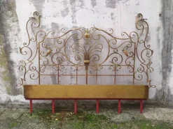 Pamono Mid-Century Gold Wrought Iron Headboard, 1950s Sale
