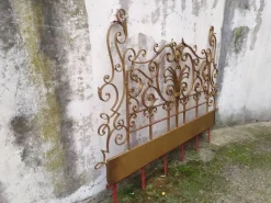 Pamono Mid-Century Gold Wrought Iron Headboard, 1950s Sale