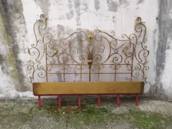Pamono Mid-Century Gold Wrought Iron Headboard, 1950s Sale