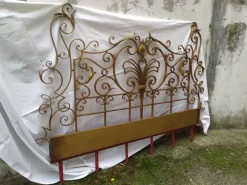 Pamono Mid-Century Gold Wrought Iron Headboard, 1950s Sale