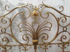 Pamono Mid-Century Gold Wrought Iron Headboard, 1950s Sale